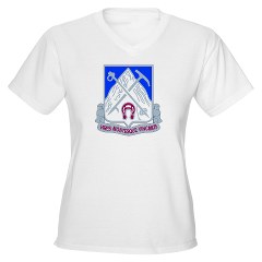 1B87IR - A01 - 04 - DUI - 1st Battalion - 87th Infantry Regiment Women's V-Neck T-Shirt