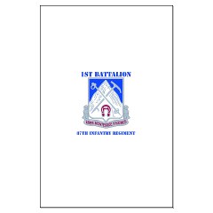 1B87IR - M01 - 02 - DUI - 1st Battalion - 87th Infantry Regiment with Text Large Poster