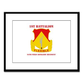 1B94FAR - M01 - 02 - DUI - 1st Bn - 94th FA Regt - with Text - Large Framed Print - Click Image to Close