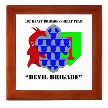 1BCHDB - M01 - 03 - DUI - 1st Heavy BCT - Devil Brigade with text Keepsake Box - Click Image to Close