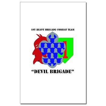 1BCHDB - M01 - 02 - DUI - 1st Heavy BCT - Devil Brigade with text Mini Poster Print