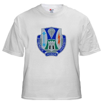 1BCT1BSTB - A01 - 04 - DUI - 1st Bde - Special Troops Bn - White T-Shirt