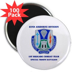 1BCT1BSTB - M01 - 01 - DUI - 1st Bde - Special Troops Bn with Text - 2.25" Magnet (100 pack)