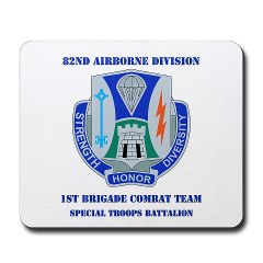 1BCT1BSTB - M01 - 03 - DUI - 1st Bde - Special Troops Bn with Text - Mousepad