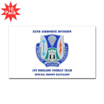 1BCT1BSTB - M01 - 01 - DUI - 1st Bde - Special Troops Bn with Text - Sticker (Rectangle 10 pk)
