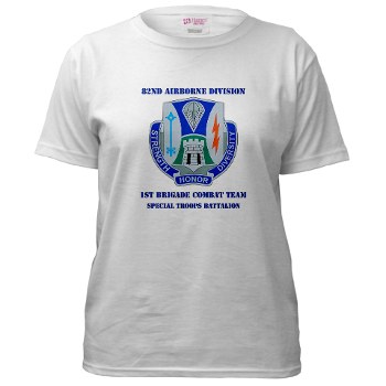 1BCT1BSTB - A01 - 04 - DUI - 1st Bde - Special Troops Bn with Text - Women's T-Shirt