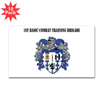 1BCTB - M01 - 01 - 1st Basic Combat Training Brigade with Text - Sticker (Rectangle 10 pk)