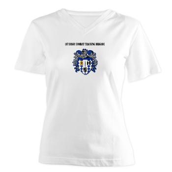 1BCTB - A01 - 04 - 1st Basic Combat Training Brigade with Text - Women's V-Neck T-Shirt