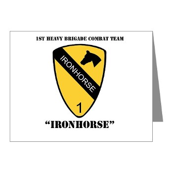 1BCTI - M02 - 03 - DUI - 1st Heavy BCT - Ironhorse with Text - Note Cards (Pk of 20) - Click Image to Close
