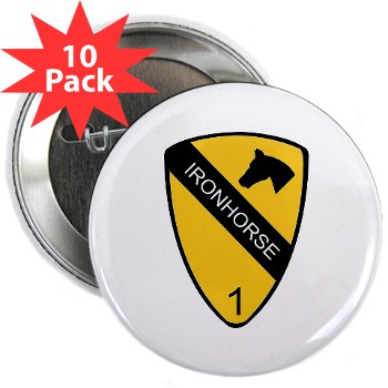 1BCTI - M01 - 01 - DUI - 1st Heavy BCT - Ironhorse - 2.25" Button (10 pack) - Click Image to Close