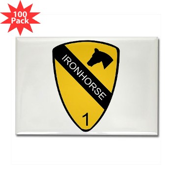 1BCTI - M01 - 01 - DUI - 1st Heavy BCT - Ironhorse - Rectangle Magnet (100 pack) - Click Image to Close