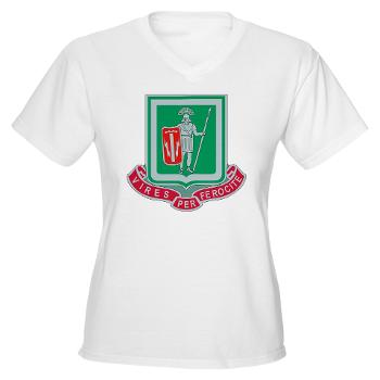 1BCTI1BCTSTB - A01 - 04 - DUI - 1st BCT - Special Troops Bn - Women's V-Neck T-Shirt