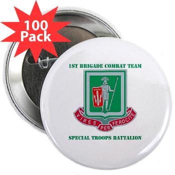 1BCTI1BCTSTB - M01 - 01 - DUI - 1st BCT - Special Troops Bn with Text - 2.25" Button (100 pack)