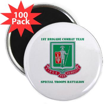1BCTI1BCTSTB - M01 - 01 - DUI - 1st BCT - Special Troops Bn with Text - 2.25" Magnet (100 pack) - Click Image to Close
