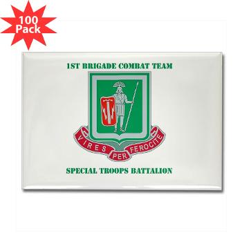 1BCTI1BCTSTB - M01 - 01 - DUI - 1st BCT - Special Troops Bn with Text - Rectangle Magnet (100 pack)