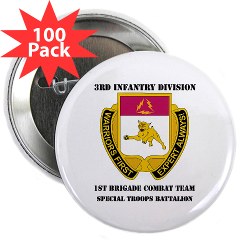 1BCTSTB - M01 - 01 - DUI - 1st BCT - Special Troops Bn with Text - 2.25" Button (100 pack)