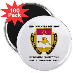 1BCTSTB - M01 - 01 - DUI - 1st BCT - Special Troops Bn with Text - 2.25" Magnet (100 pack)