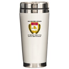 1BCTSTB - M01 - 03 - DUI - 1st BCT - Special Troops Bn with Text - Ceramic Travel Mug