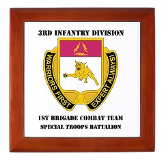 1BCTSTB - M01 - 03 - DUI - 1st BCT - Special Troops Bn with Text - Keepsake Box