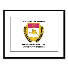 1BCTSTB - M01 - 02 - DUI - 1st BCT - Special Troops Bn with Text - Large Framed Print
