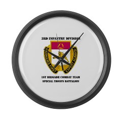 1BCTSTB - M01 - 03 - DUI - 1st BCT - Special Troops Bn with Text - Large Wall Clock