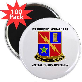 1BCTSTB - M01 - 01 - DUI - 1st BCT - Special Troops Battalion with Text 2.25" Magnet (100 pack)