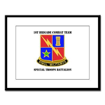 1BCTSTB - M01 - 02 - DUI - 1st BCT - Special Troops Battalion with Text Large Framed Print - Click Image to Close