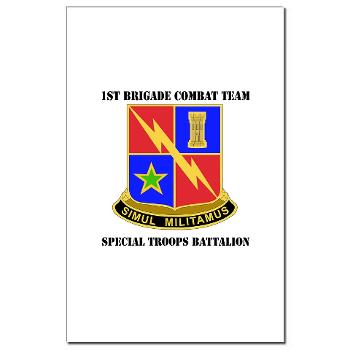 1BCTSTB - M01 - 02 - DUI - 1st BCT - Special Troops Battalion with Text Mini Poster Print