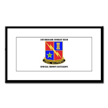 1BCTSTB - M01 - 02 - DUI - 1st BCT - Special Troops Battalion with Text Small Framed Print - Click Image to Close