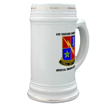 1BCTSTB - M01 - 03 - DUI - 1st BCT - Special Troops Battalion with Text Stein - Click Image to Close