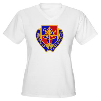 1BSTB - A01 - 04 - DUI - 1st Bde Special Troops Battalion Women's V-Neck T-Shirt