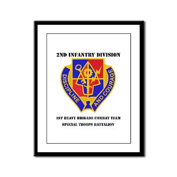 1BSTB - M01 - 02 - DUI - 1st Bde Special Troops Battalion with Text Framed Panel Print