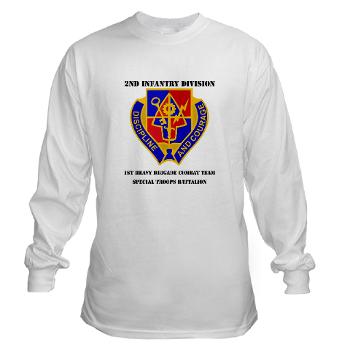 1BSTB - A01 - 03 - DUI - 1st Bde Special Troops Battalion with Text Long Sleeve T-Shirt - Click Image to Close