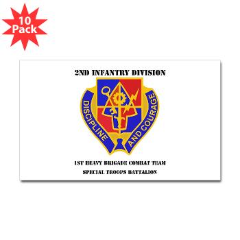 1BSTB - M01 - 01 - DUI - 1st Bde Special Troops Battalion with Text Sticker (Rectangle 10 pk)