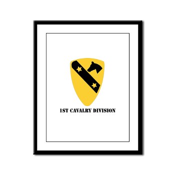 1CAV - M01 - 02 - DUI - 1st Cavalry Division with text Framed Panel Print