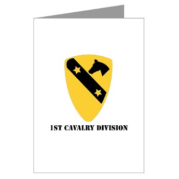 1CAV - M01 - 02 - DUI - 1st Cavalry Division with text Greeting Cards (Pk of 10) - Click Image to Close