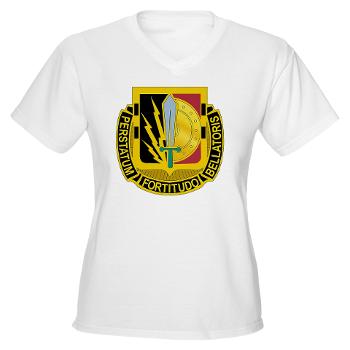 1CAV2BCTSTB - A01 - 04 - DUI - 2nd BCT - Special Troops Bn - Women's V-Neck T-Shirt - Click Image to Close