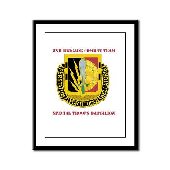 1CAV2BCTSTB - M01 - 02 - DUI - 2nd BCT - Special Troops Bn with Text - Framed Panel Print