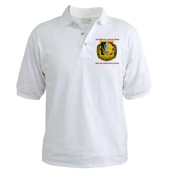 1CAV2BCTSTB - A01 - 04 - DUI - 2nd BCT - Special Troops Bn with Text - Golf Shirt