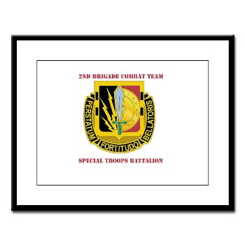 1CAV2BCTSTB - M01 - 02 - DUI - 2nd BCT - Special Troops Bn with Text - Large Framed Print - Click Image to Close
