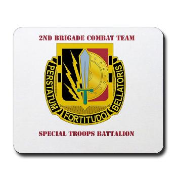 1CAV2BCTSTB - M01 - 03 - DUI - 2nd BCT - Special Troops Bn with Text - Mousepad