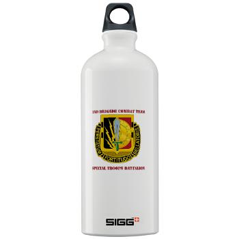 1CAV2BCTSTB - M01 - 03 - DUI - 2nd BCT - Special Troops Bn with Text - Sigg Water Bottle 1.0L - Click Image to Close