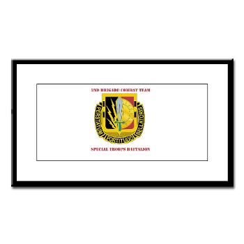 1CAV2BCTSTB - M01 - 02 - DUI - 2nd BCT - Special Troops Bn with Text - Small Framed Print - Click Image to Close