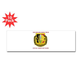 1CAV2BCTSTB - M01 - 01 - DUI - 2nd BCT - Special Troops Bn with Text - Sticker (Bumper 10 pk)