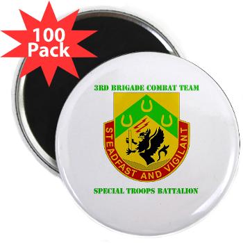 1CAV3BCTSTB - M01 - 01 - DUI - 3rd BCT - Special Troops Bn with Text - 2.25" Magnet (100 pack)
