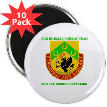 1CAV3BCTSTB - M01 - 01 - DUI - 3rd BCT - Special Troops Bn with Text - 2.25" Magnet (10 pack) - Click Image to Close