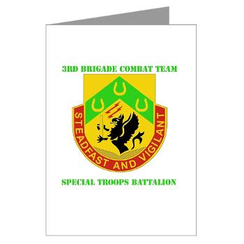 1CAV3BCTSTB - M01 - 02 - DUI - 3rd BCT - Special Troops Bn with Text - Greeting Cards (Pk of 10)