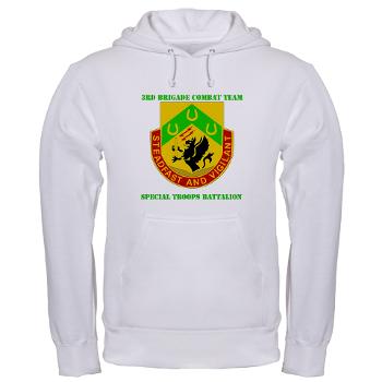1CAV3BCTSTB - A01 - 03 - DUI - 3rd BCT - Special Troops Bn with Text - Hooded Sweatshirt