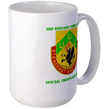1CAV3BCTSTB - M01 - 03 - DUI - 3rd BCT - Special Troops Bn with Text - Large Mug - Click Image to Close