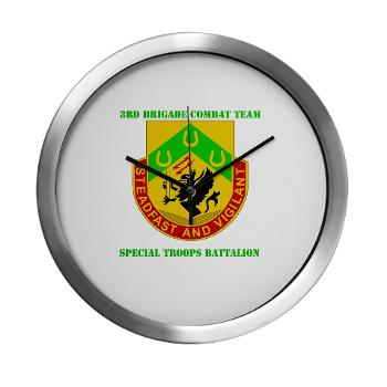 1CAV3BCTSTB - M01 - 03 - DUI - 3rd BCT - Special Troops Bn with Text - Modern Wall Clock - Click Image to Close